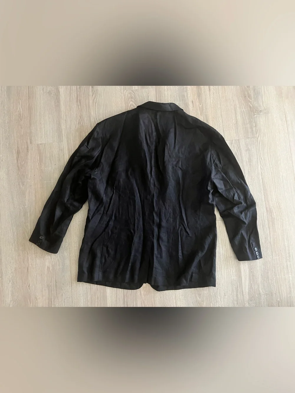 Quince Men’s 100% European Linen Blazer Black - Size XXL
